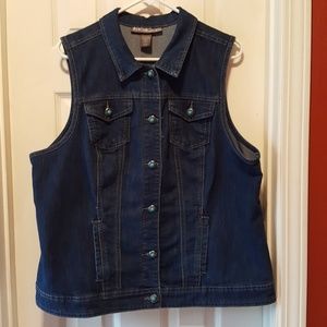 Plus sized denim vest